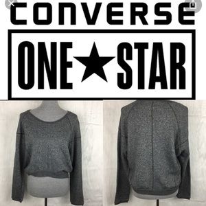 Converse One Star high low cropped sweater 💕